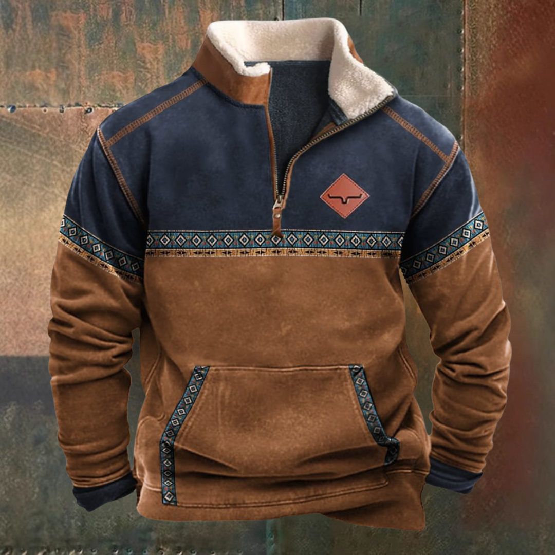 Demi-zip western confortable
