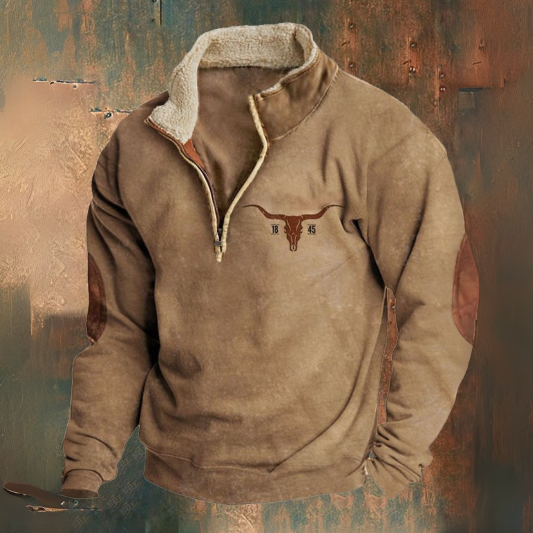 Demi-zip western confortable