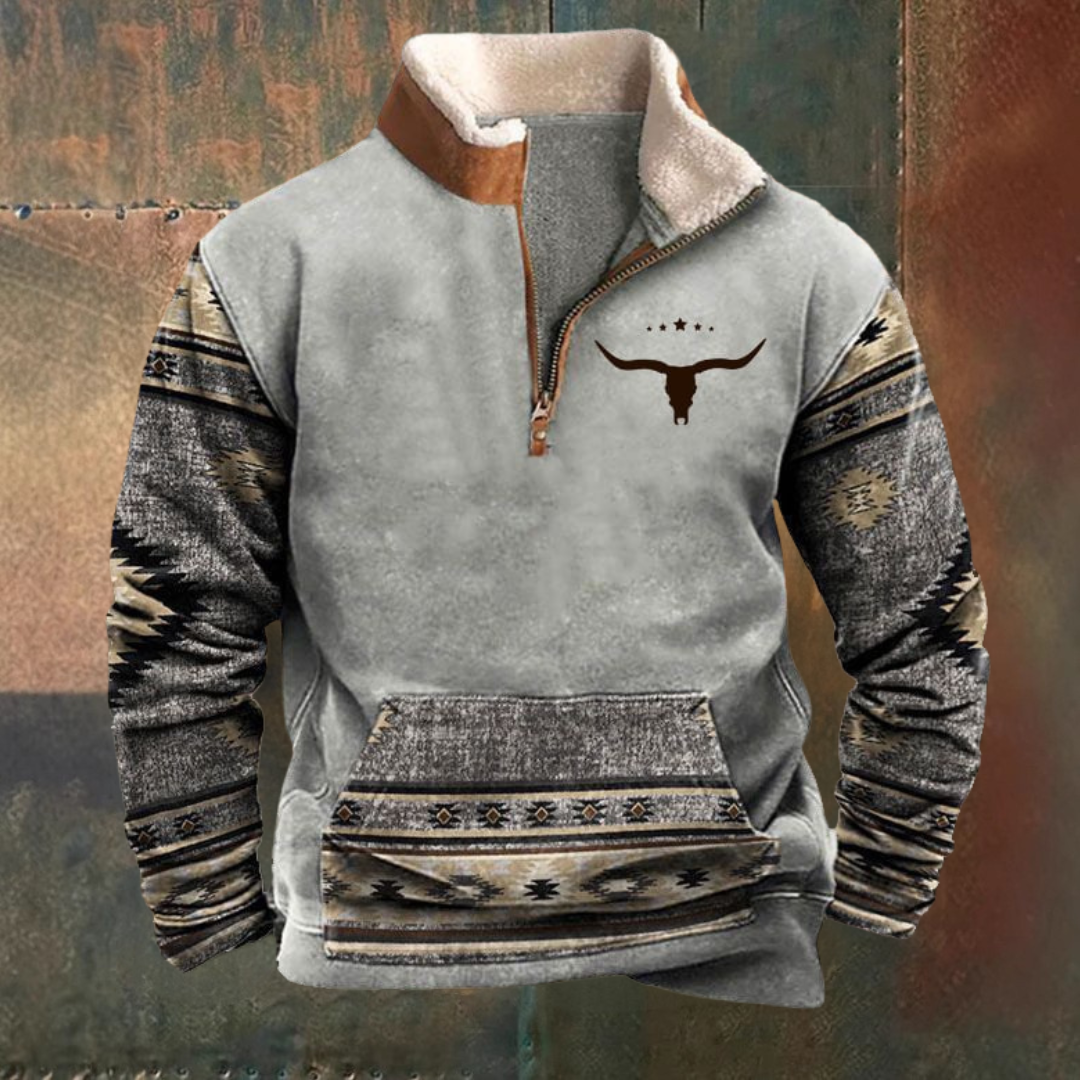 Demi-zip western confortable