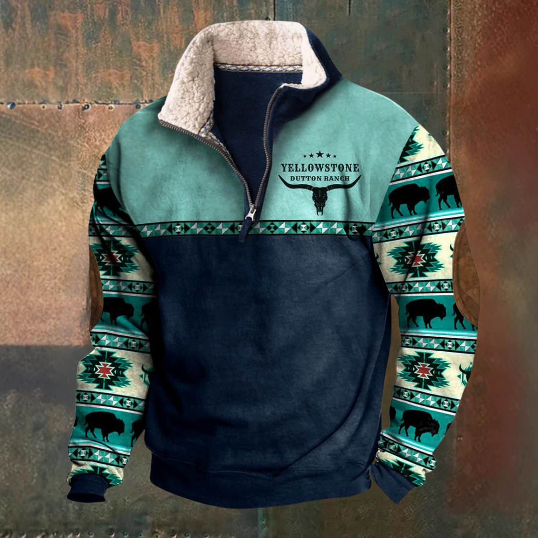 Demi-zip western confortable