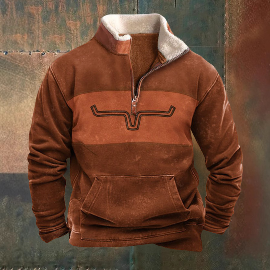 Demi-zip western confortable