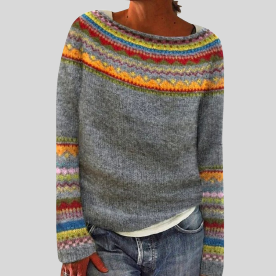 Pull en maille de fin d’été – Col rond & Coupe décontractée