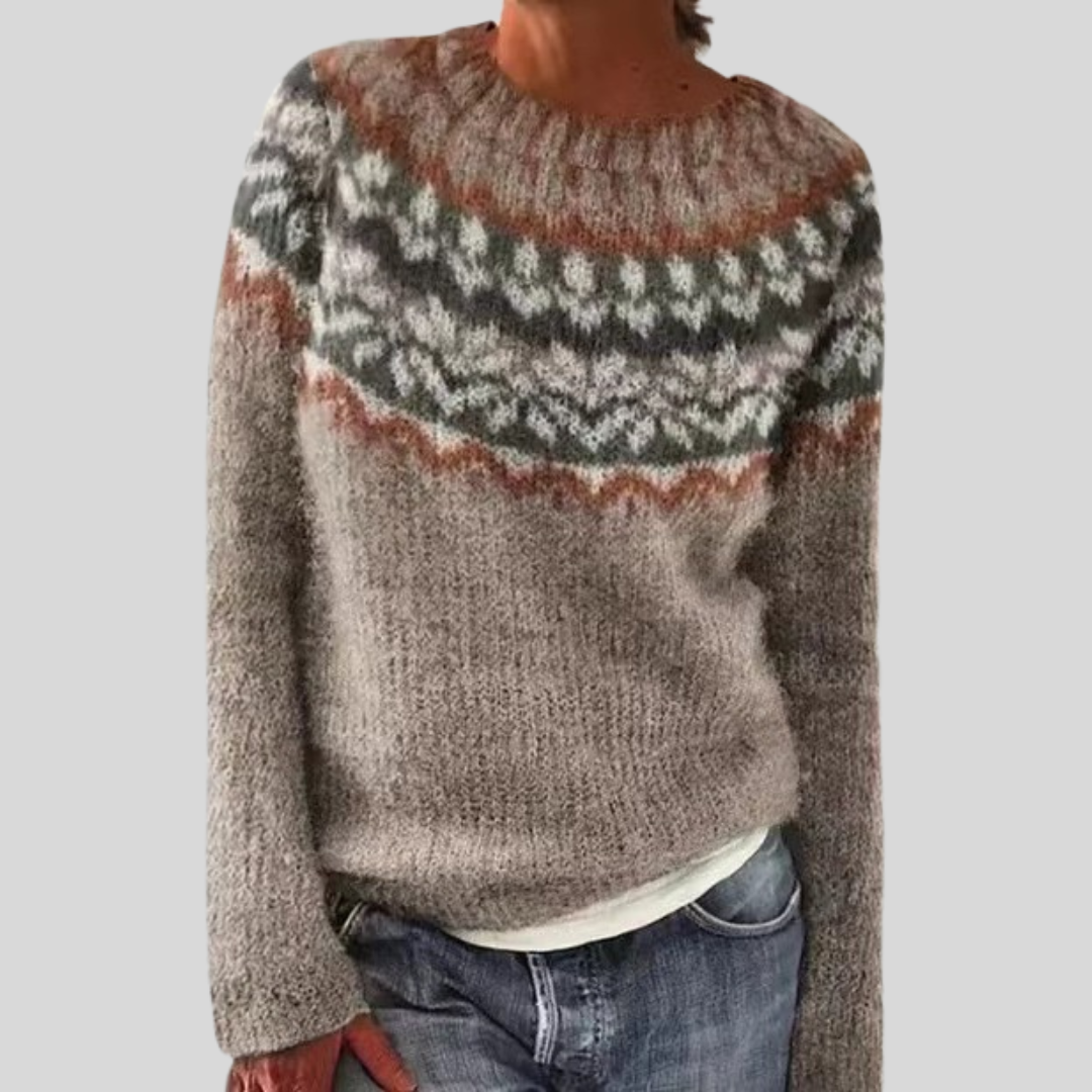Pull en maille de fin d’été – Col rond & Coupe décontractée