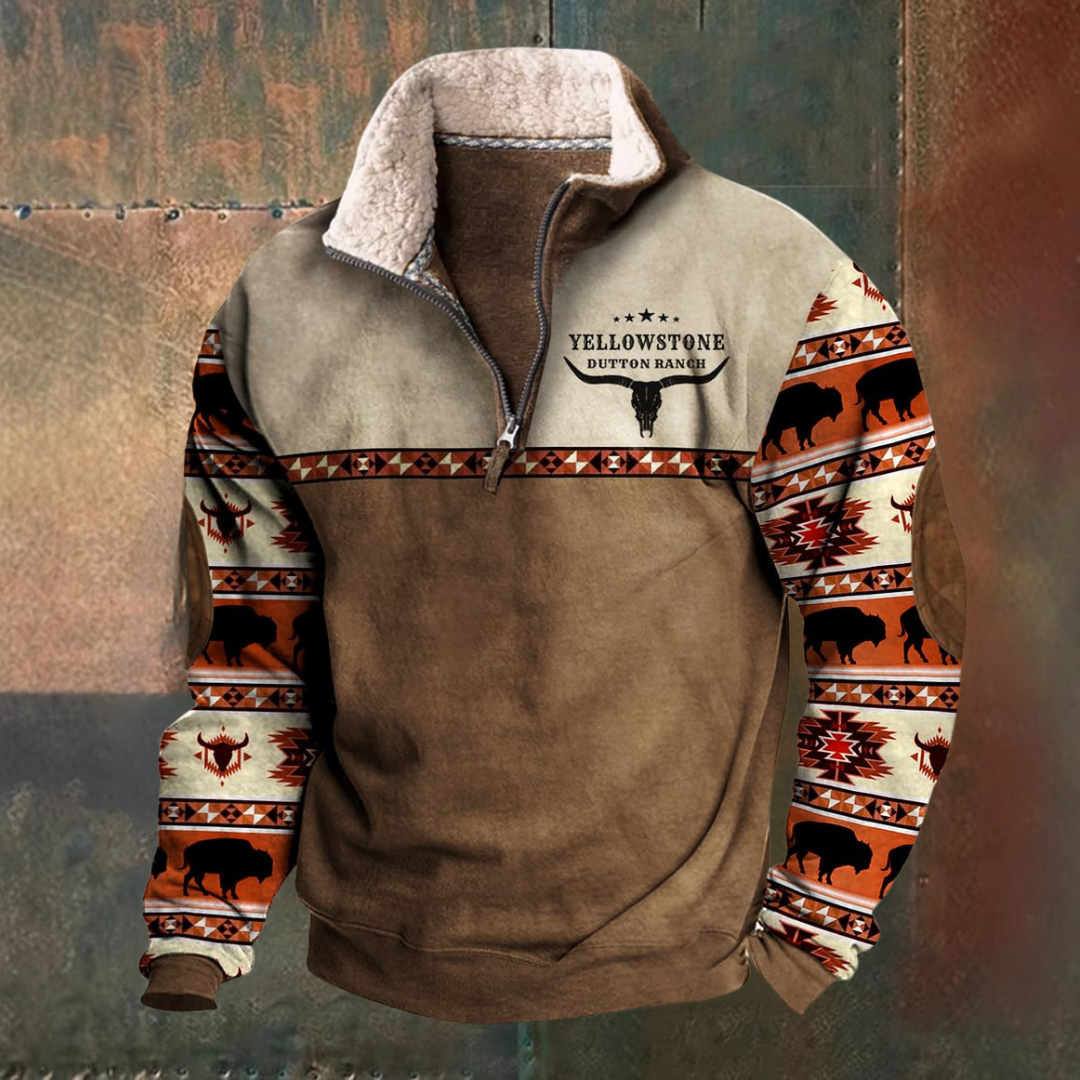 Demi-zip western confortable
