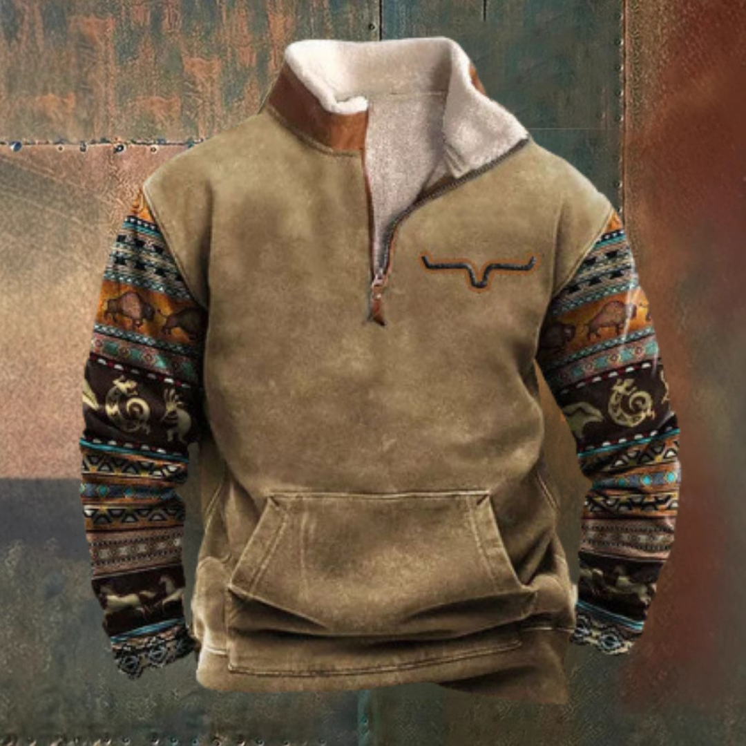 Demi-zip western confortable