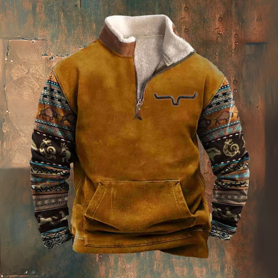 Demi-zip western confortable