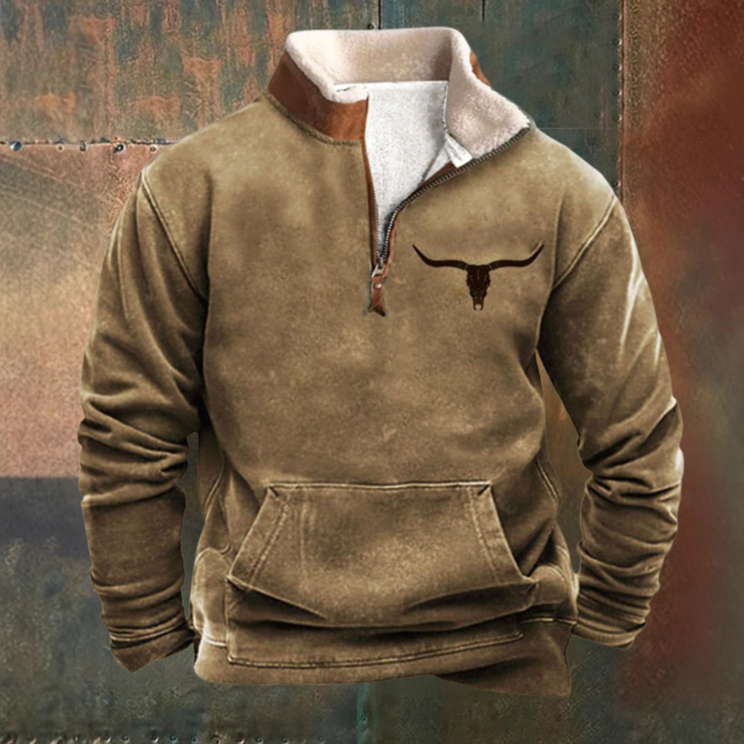 Demi-zip western confortable