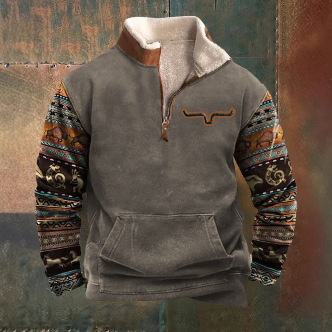 Demi-zip western confortable