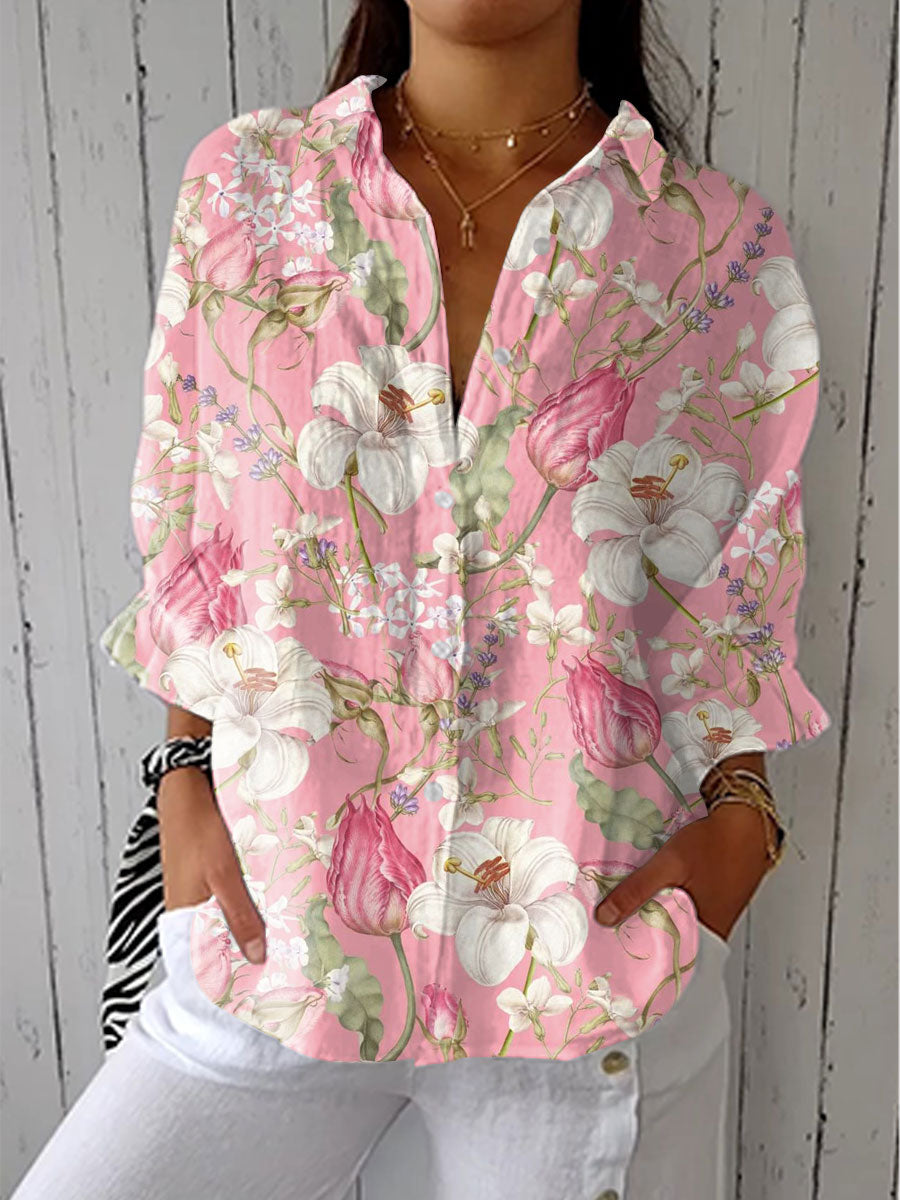 Frances | Blouse Élégante à Fleurs