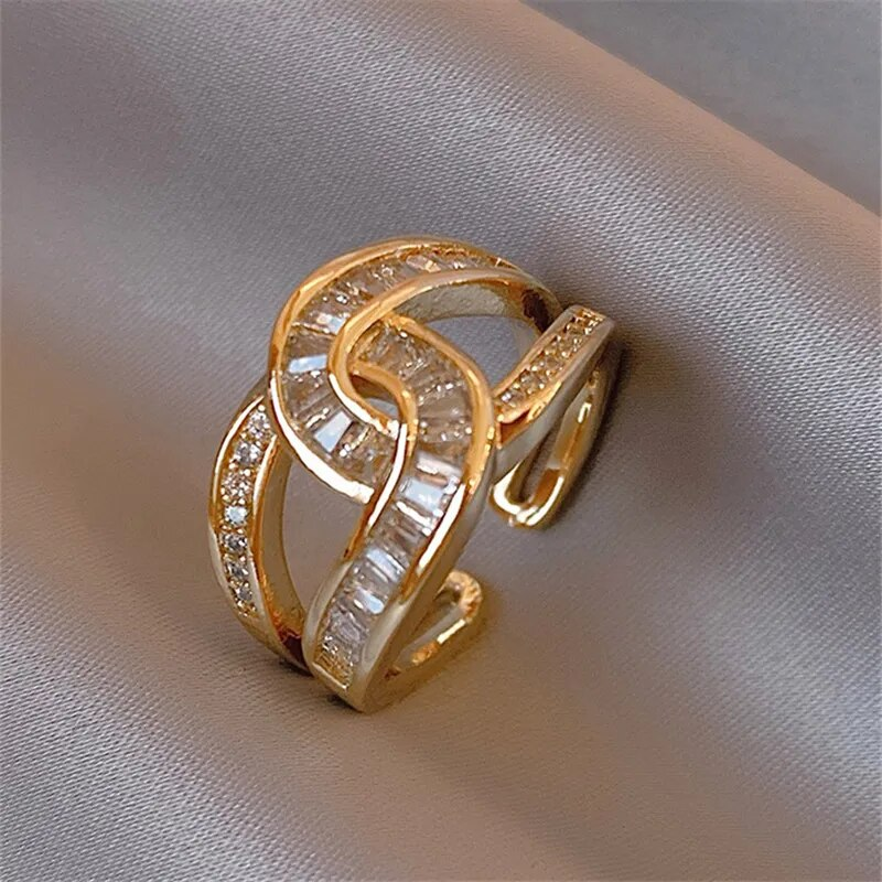 Unité - Bague Élegante Réglable Nouée