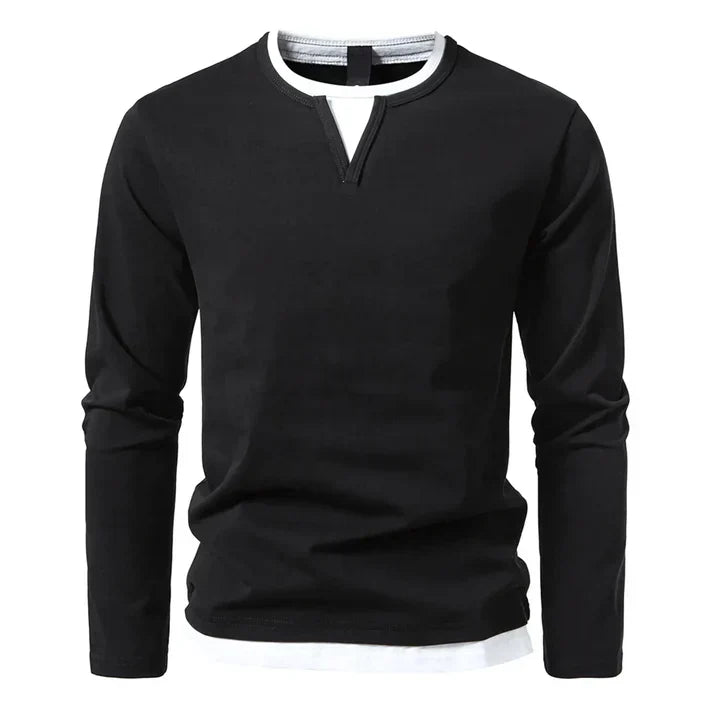 Luvare | T-shirt à manches longues premium en coton peigné