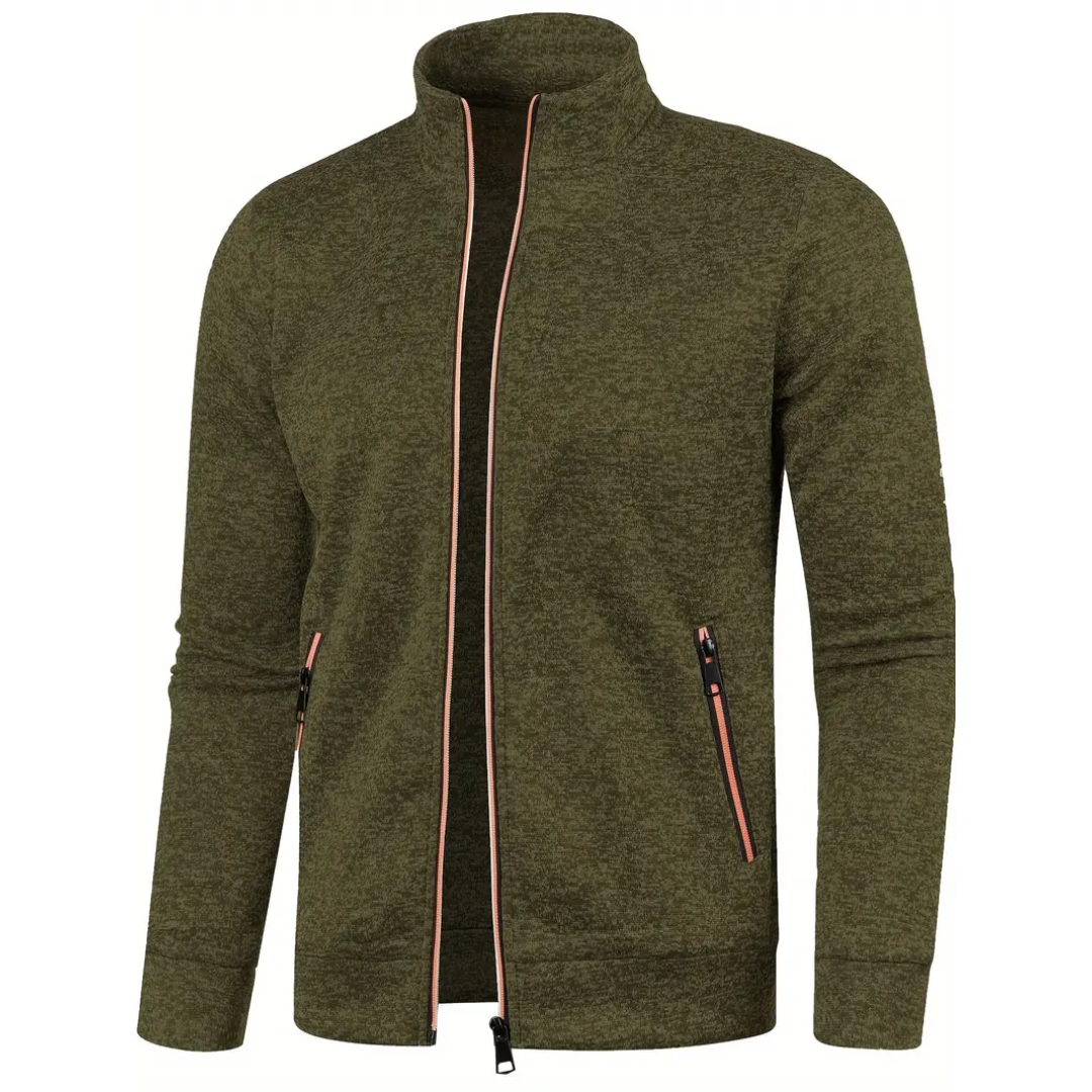 Théo™ – Veste Tricotée Classique avec Fermeture Éclair