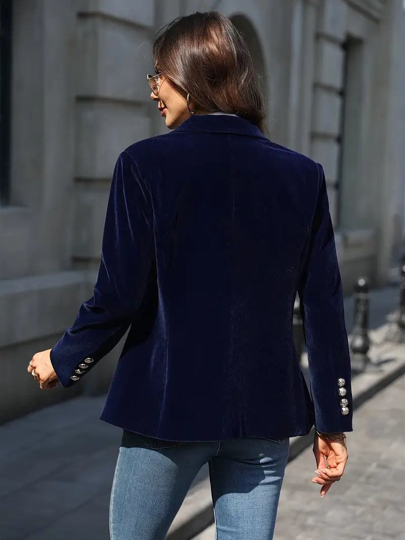 Savannah™ - Blazer en Velours Élégant