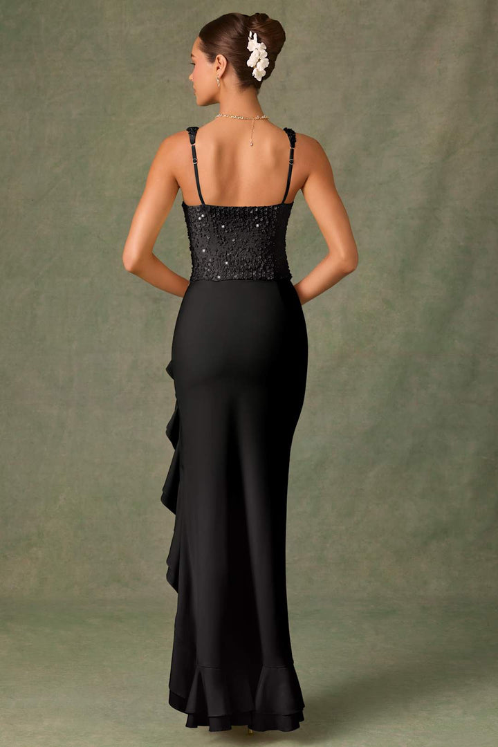 Bella| Robe en Satin avec Volants
