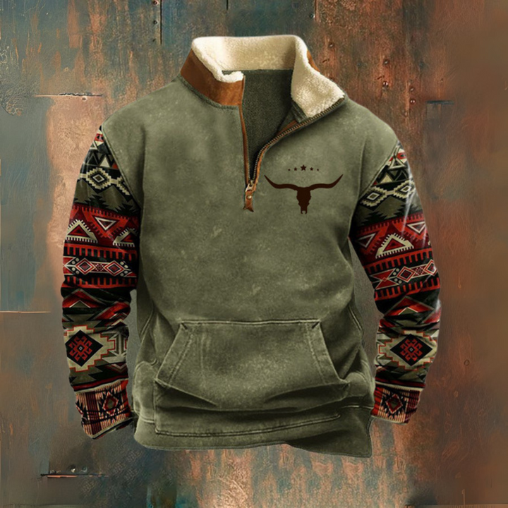 Yellowstone Rodeo — Veste demi-zip sherpa