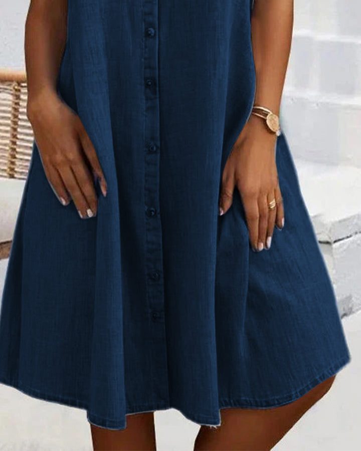 Luna | Robe chemise en denim décontractée