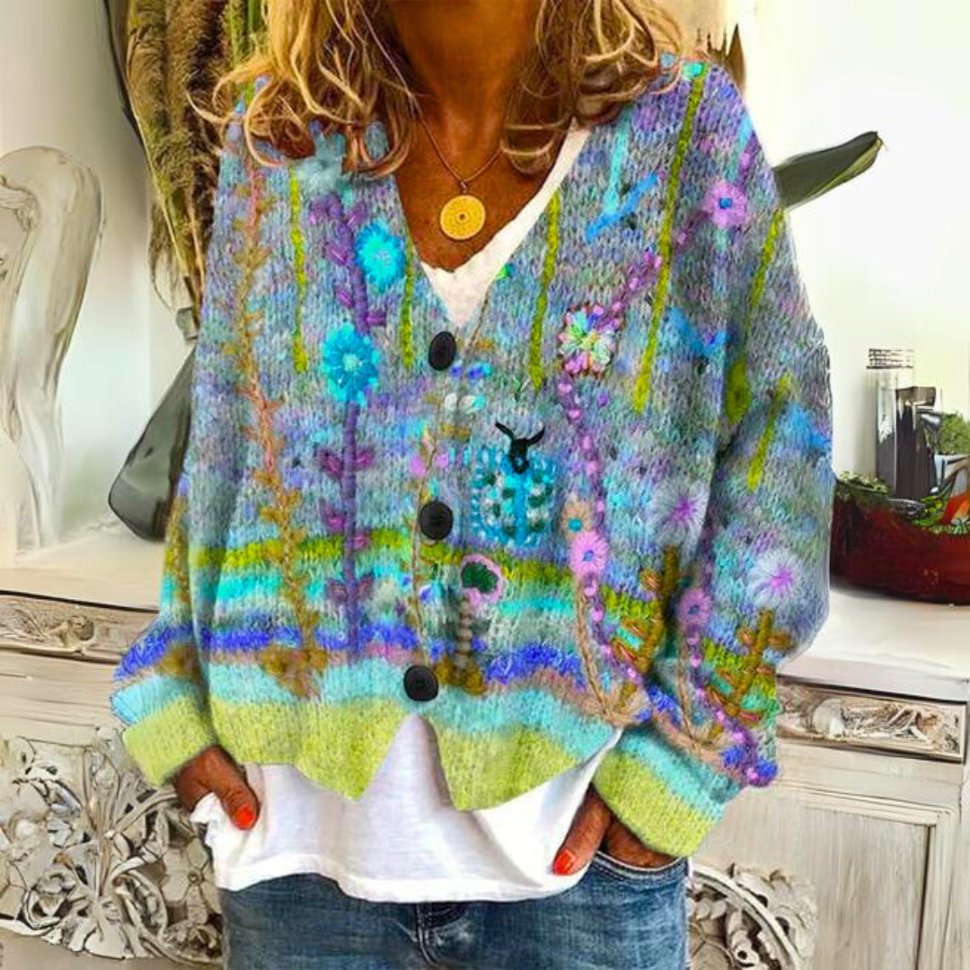Addison™ - Cardigan Boutonné Décontracté Rétro Élégant