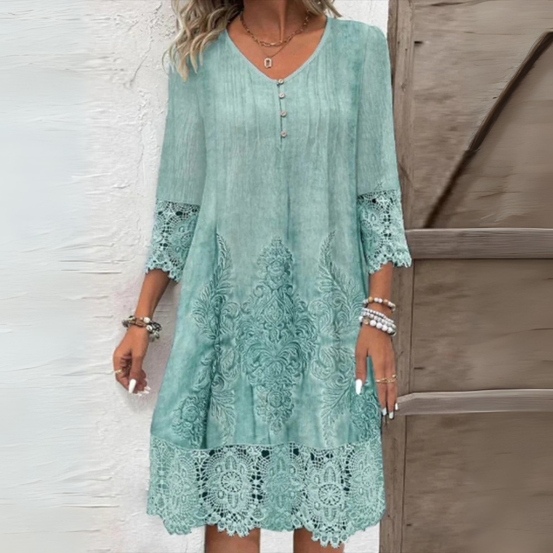 Ursule – Robe en dentelle bohème élégante