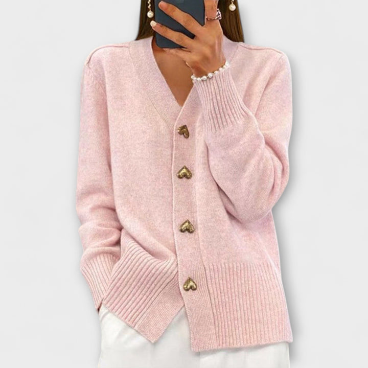 Marij – pull femme à col en V de style vintage