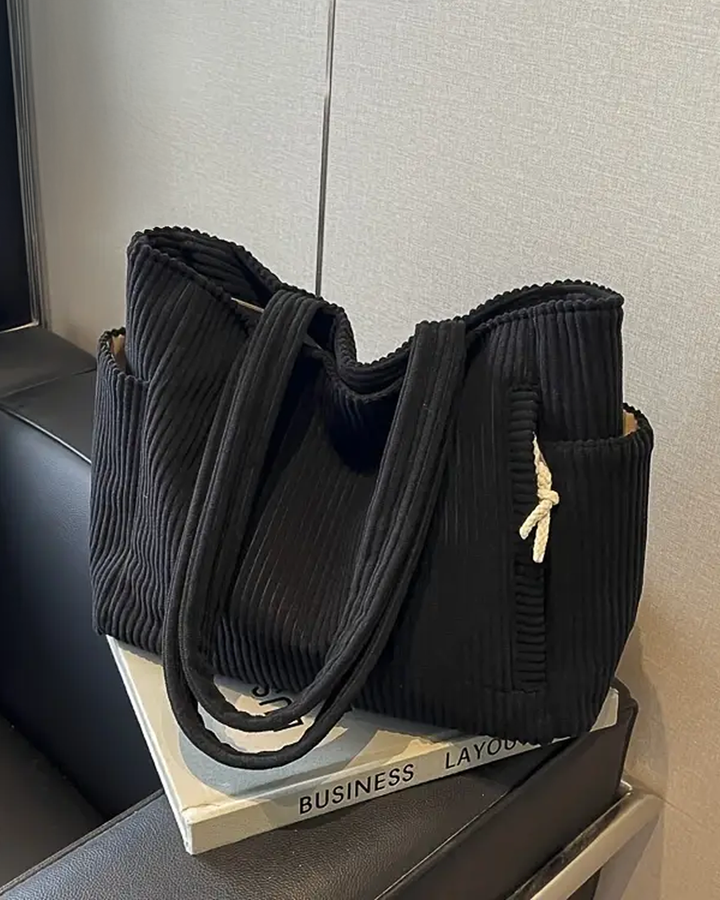 Tilda – Sac à bandoulière côtelé avec détail en cordon