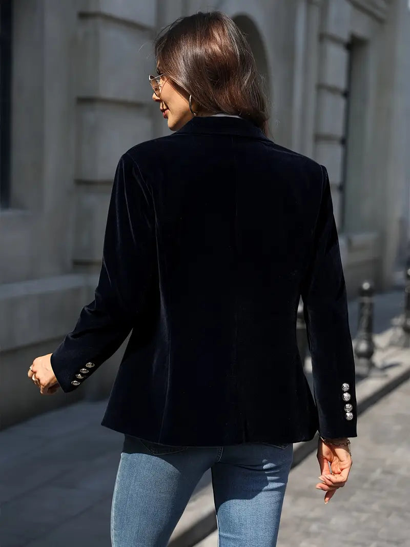 Savannah™ - Blazer en Velours Élégant