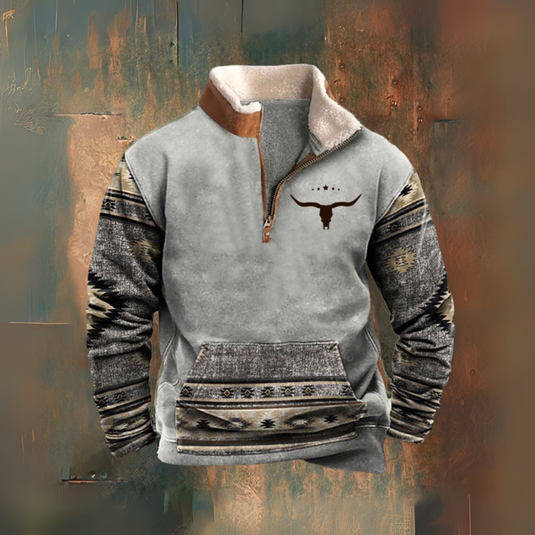 Yellowstone Rodeo — Veste demi-zip sherpa