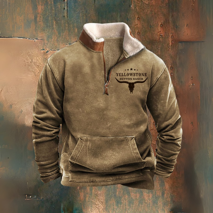 Yellowstone Rodeo — Veste demi-zip sherpa