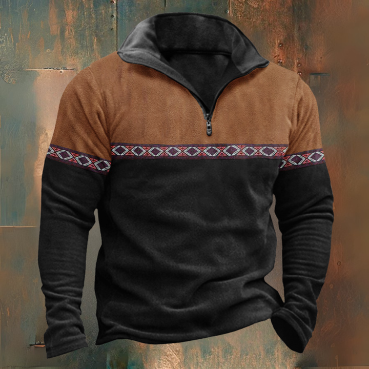 Sweat demi-zip jacquard