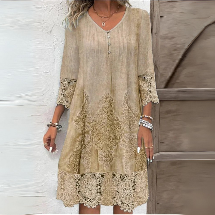 Ursule – Robe en dentelle bohème élégante