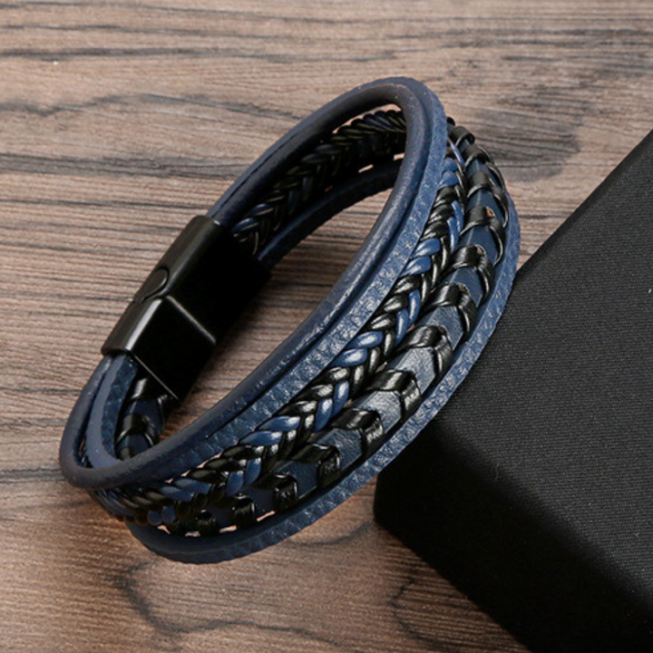 Ragnar Band - Bracelet Viking en Cuir Tressé