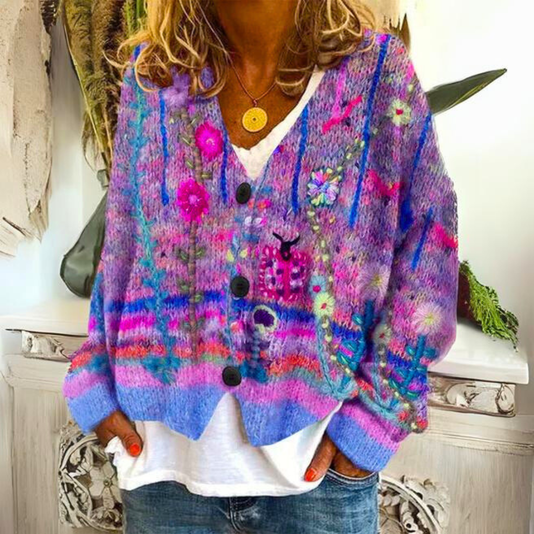 Addison™ - Cardigan Boutonné Décontracté Rétro Élégant