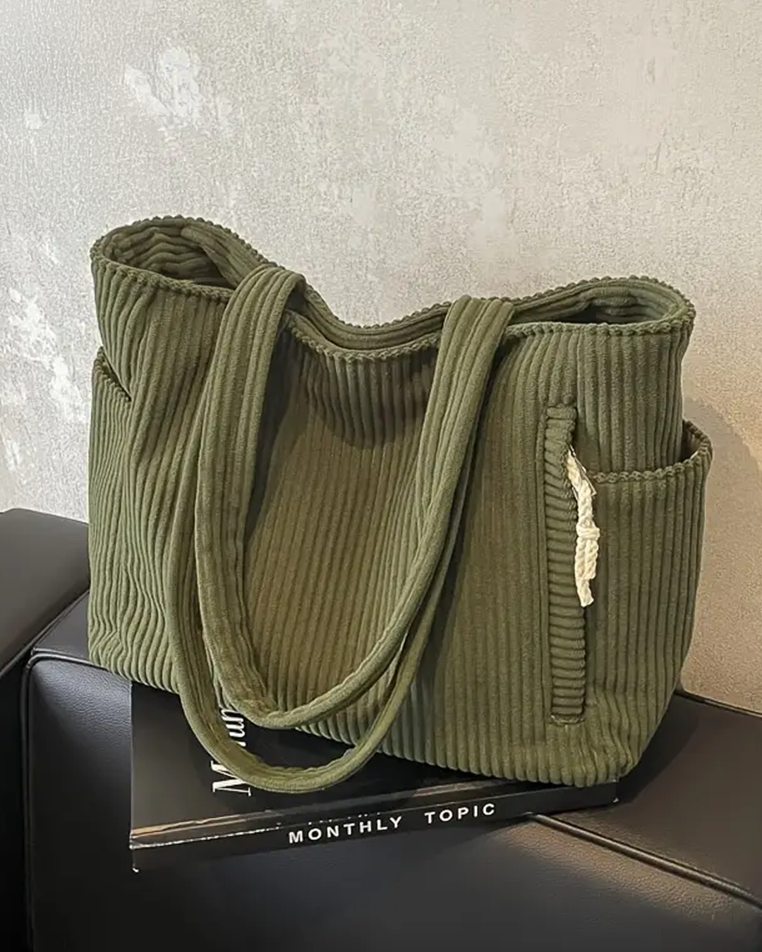 Tilda – Sac à bandoulière côtelé avec détail en cordon