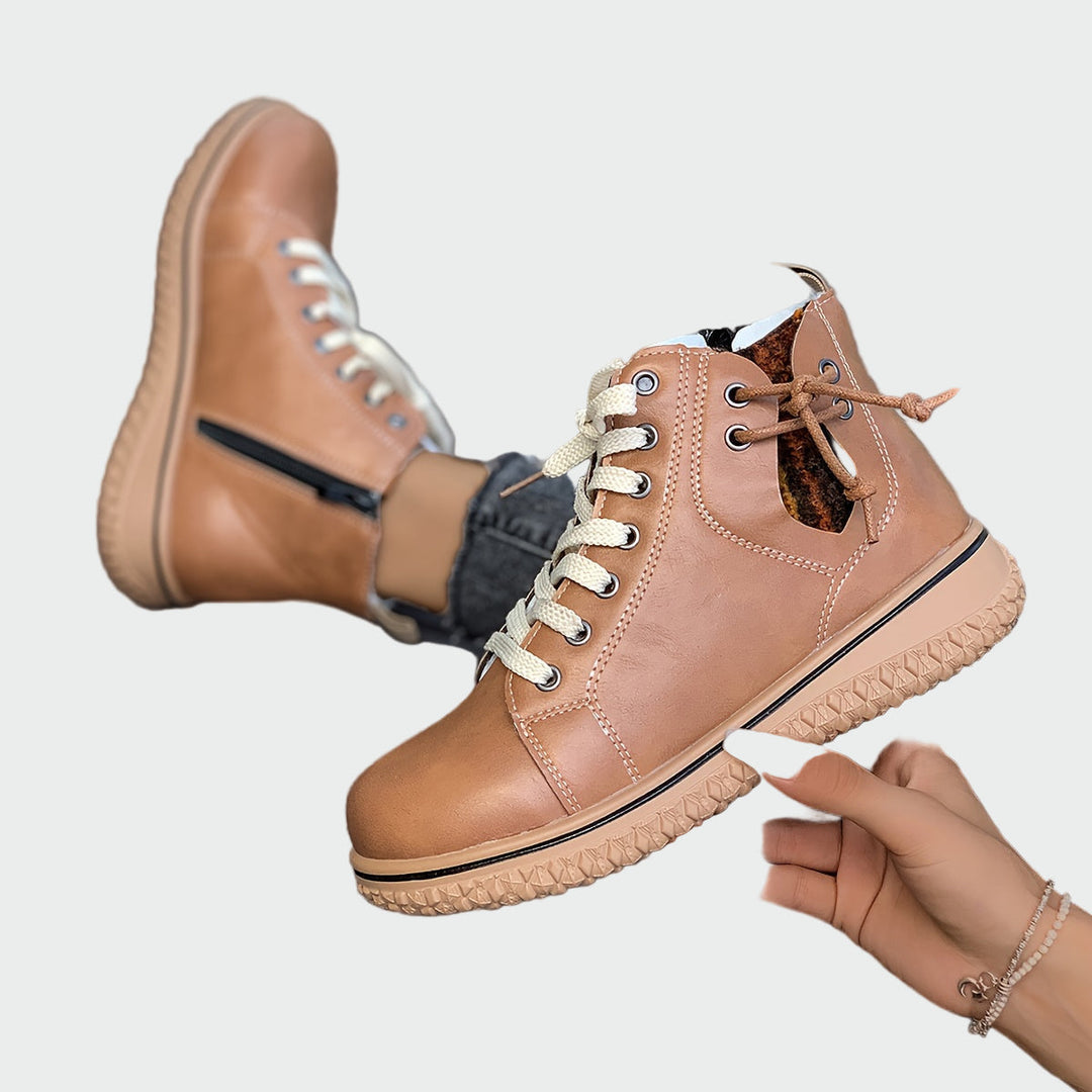 Bottines orthopédiques en cuir à la cheville
