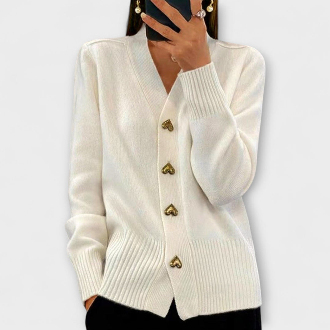 Marij – pull femme à col en V de style vintage