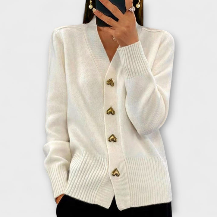 Marij – pull femme à col en V de style vintage