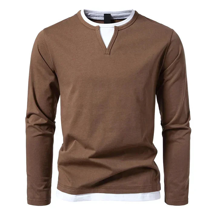 Luvare | T-shirt à manches longues premium en coton peigné