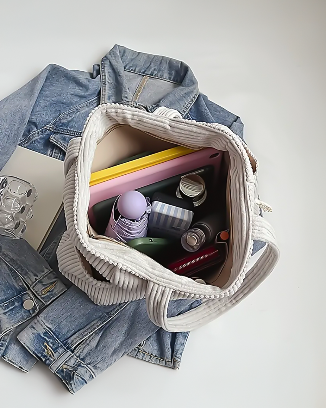 Tilda – Sac à bandoulière côtelé avec détail en cordon
