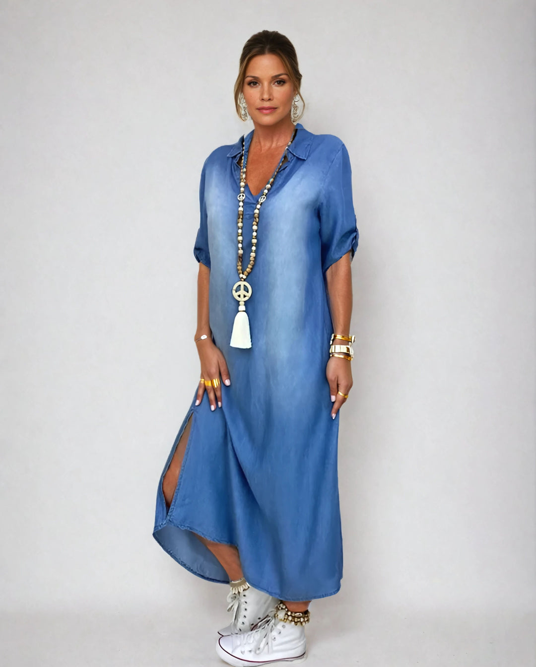 Lea | Robe longue en denim