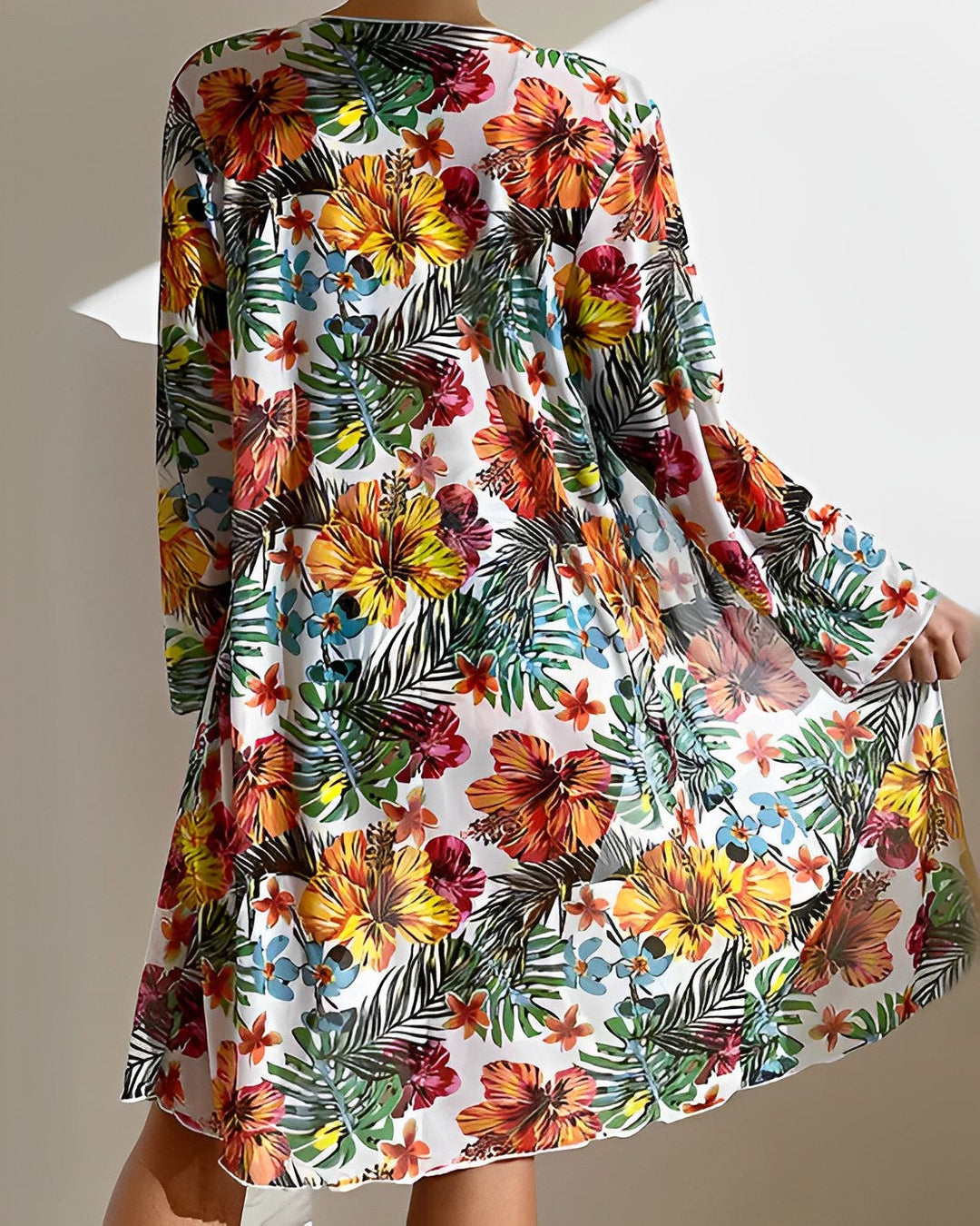 Flora | Ensemble Bikini avec Imprimé Tropical et Pareo