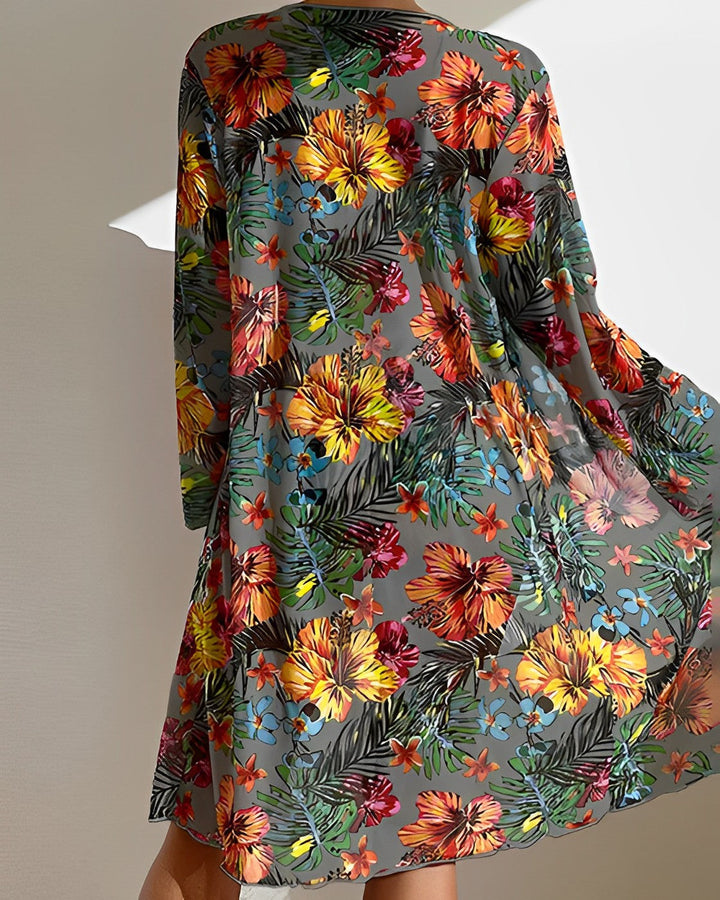 Flora | Ensemble Bikini avec Imprimé Tropical et Pareo