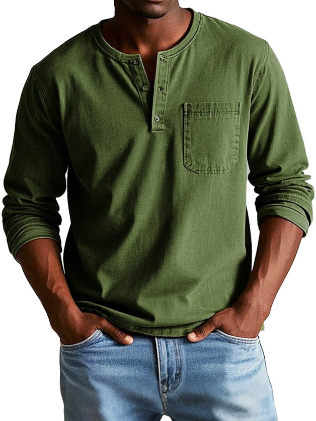THOMAS | CHEMISE VINTAGE À MANCHES LONGUES