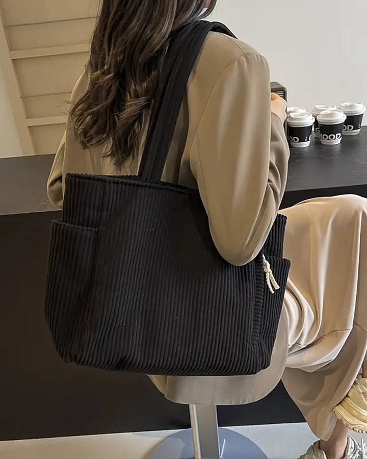 Tilda – Sac à bandoulière côtelé avec détail en cordon
