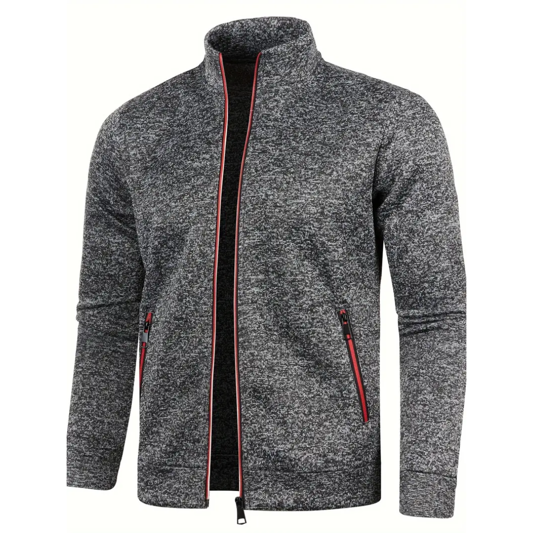 Théo™ – Veste Tricotée Classique avec Fermeture Éclair
