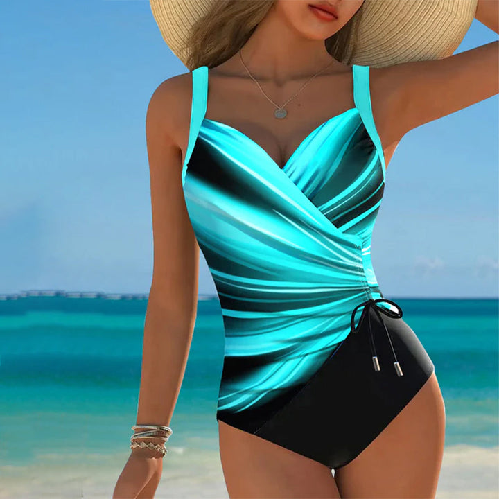 Maillot de Bain Complet avec Corde de Couleur Contrastée