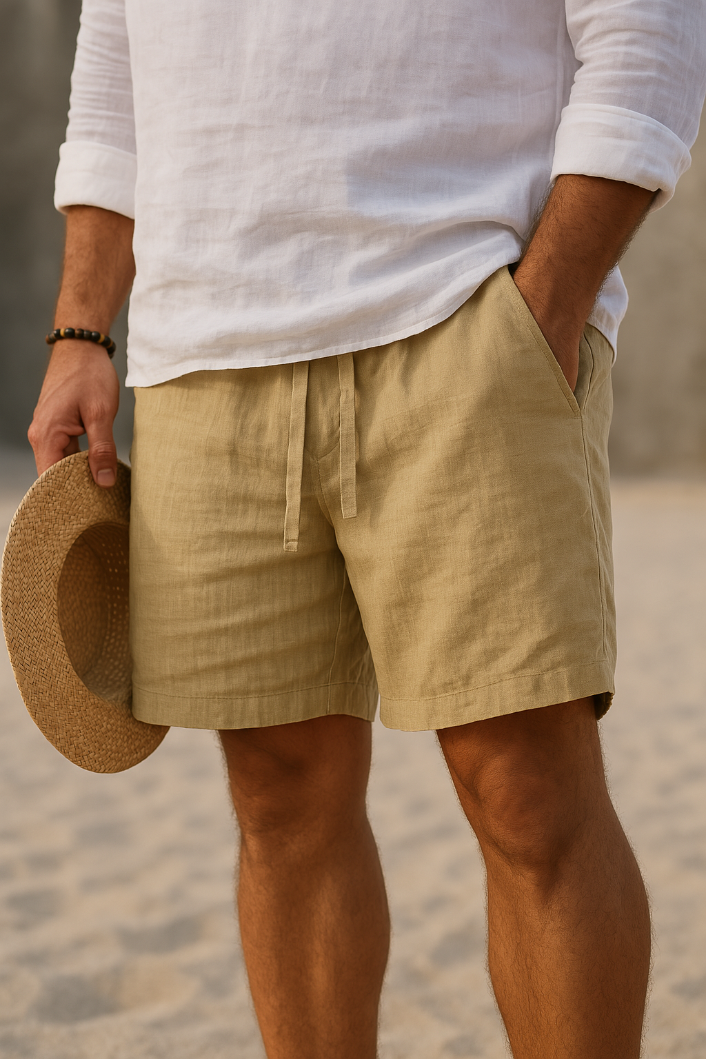 LUCIANO | PANTALONS EN COTON-LIN