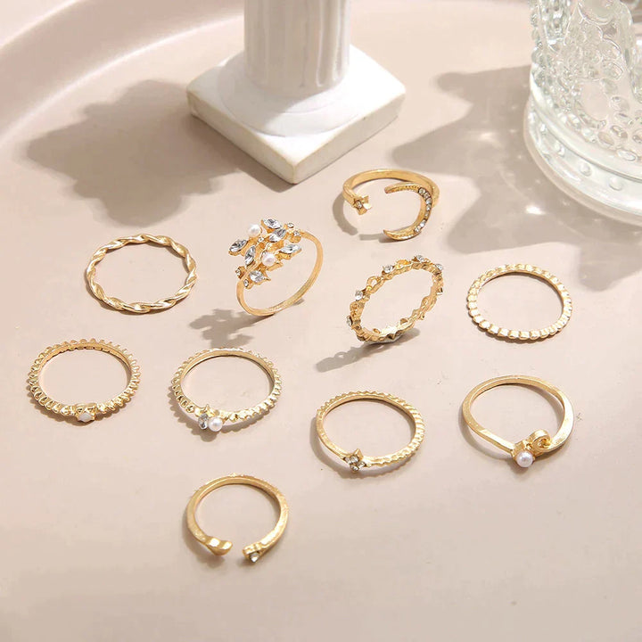 Set de 15 bagues vintage – symboles anciens & esprit bohème