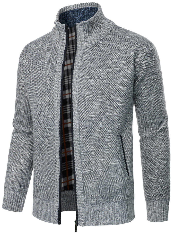 Cardigan Zippé Col Montant