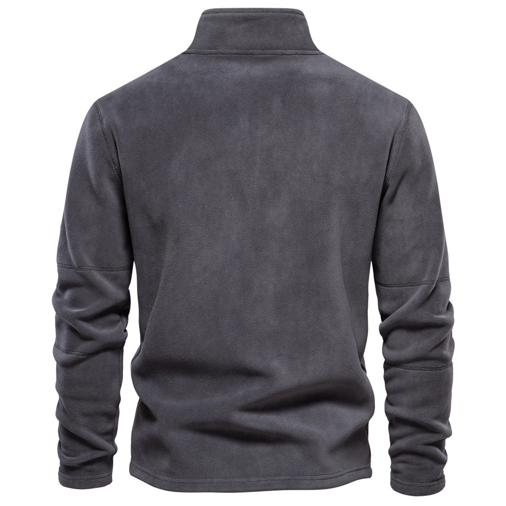Sweat Demi-Zip Col Montant en Polaire