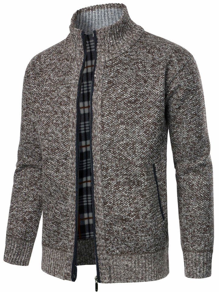 Cardigan Zippé Col Montant
