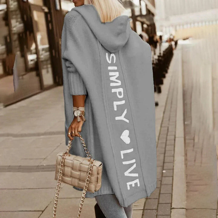 Johani | Cardigan à Capuche Long Élargi